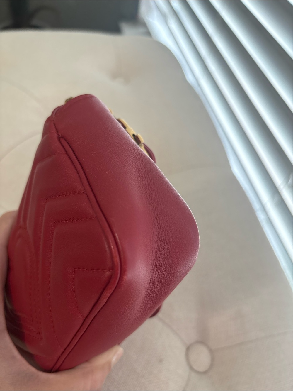 Gucci GG Marmont Super Mini Red Bag - Picture 4 of 14